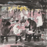 李奇茂（1925－2019）夜市