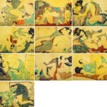 無款浮世繪雙面冊十開