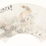 倪田（1855－1919）雙馬圖