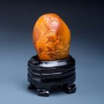 田黃石浮雕人物故事擺件