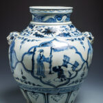 青花鬼谷子下出雙鋪首大罐