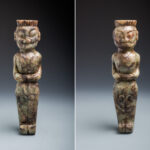 玉圓雕立人像一對